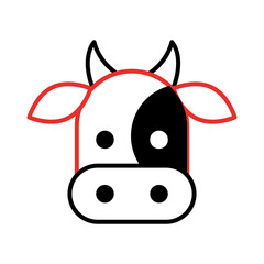 cow head isolated icon vector illustration design