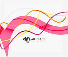 Vector wave lines abstract background