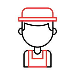 farmer character isolated icon vector illustration design