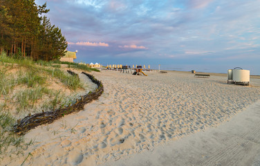 Morning at a public beach of Jurmala - famous international resort in Latvia, Europe
