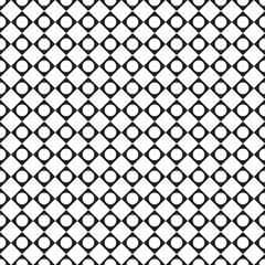 black and white tile chessboard pattern with circles, vector squares background. The geometric dot pattern.