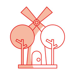 farm windmill isolated icon vector illustration design