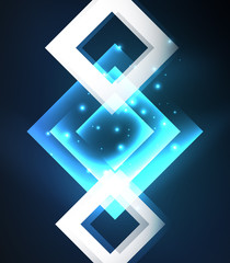Obraz premium Dark background design with squares and shiny glowing effects
