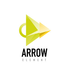 Obraz premium Vector arrow geometric design logo