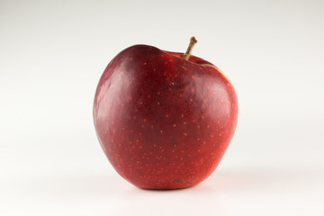 Red apples on a white background