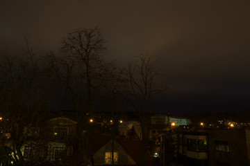 Clouds gather in the sky