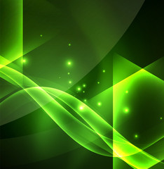 Glowing geometric shapes