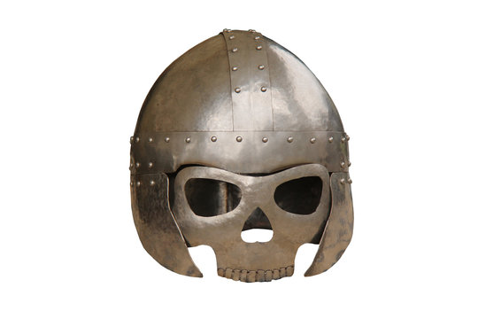 A Medieval Face Protection Metal Armour Mask.