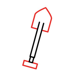 shovel tool isolated icon vector illustration design