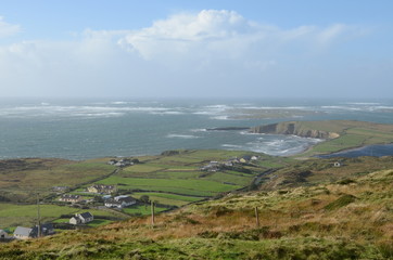 Cliff Coast and Sea View from Sky Road in Clifden, Ireland