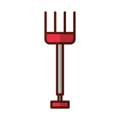 farm rake isolated icon vector illustration design