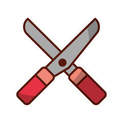 Garden scissors isolated icon vector illustration design