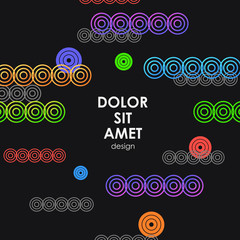 Vector colorful design for your idea. Dynamic circles