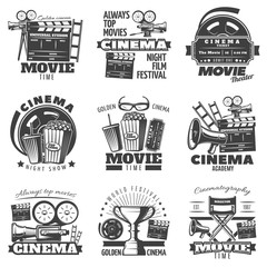 Monochrome Cinema Emblems