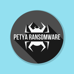Petya Ransmoware hazard sign illustration