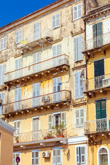 Typical buildings in old city, Corfu
