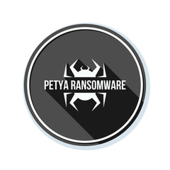 Petya Ransmoware hazard sign illustration