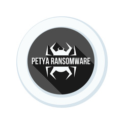 Petya Ransmoware hazard sign illustration