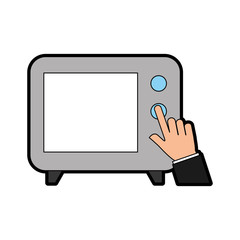 Big old television icon vector illustration design graphic