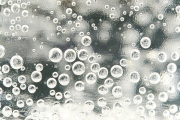 Small water bubbles macro photo beautiful view