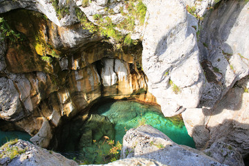 Soca River in the Triglev National Park, Sovenia