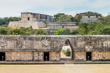 Nun's Quadrangle (Cuadrangulo de las Monjas) building complex at the ruins of the ancient Mayan...