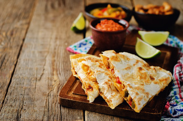 Chicken Bell pepper quesadilla