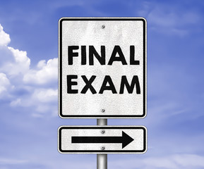 final exam - road sign illustration