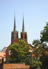 Fototapeta na wymiar Cathedral of St. John Baptist in Wroclaw. Poland