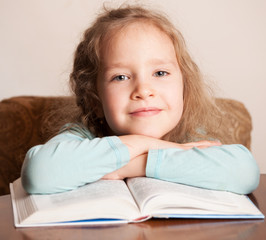 Girl reading book