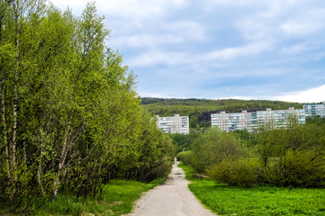 Views of the provincial town in the Park