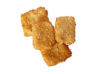 fish sticks isolated on white background