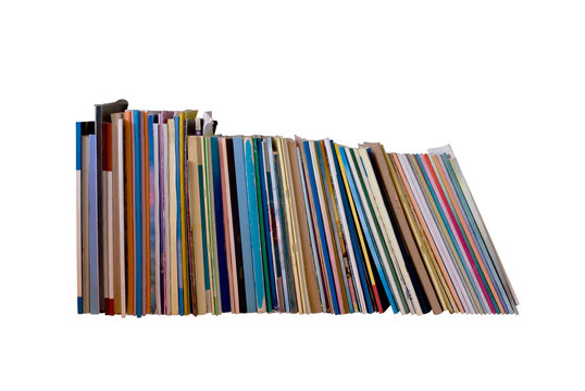 stack of book on white background