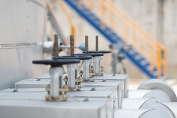 Gate valve in industrial plant