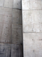 cast textured grey concrete walls with corner
