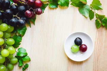 Grapes and Vine on Cedar