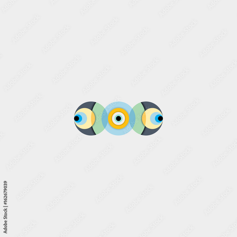 Poster flat design style concept icons for graphic and web design.