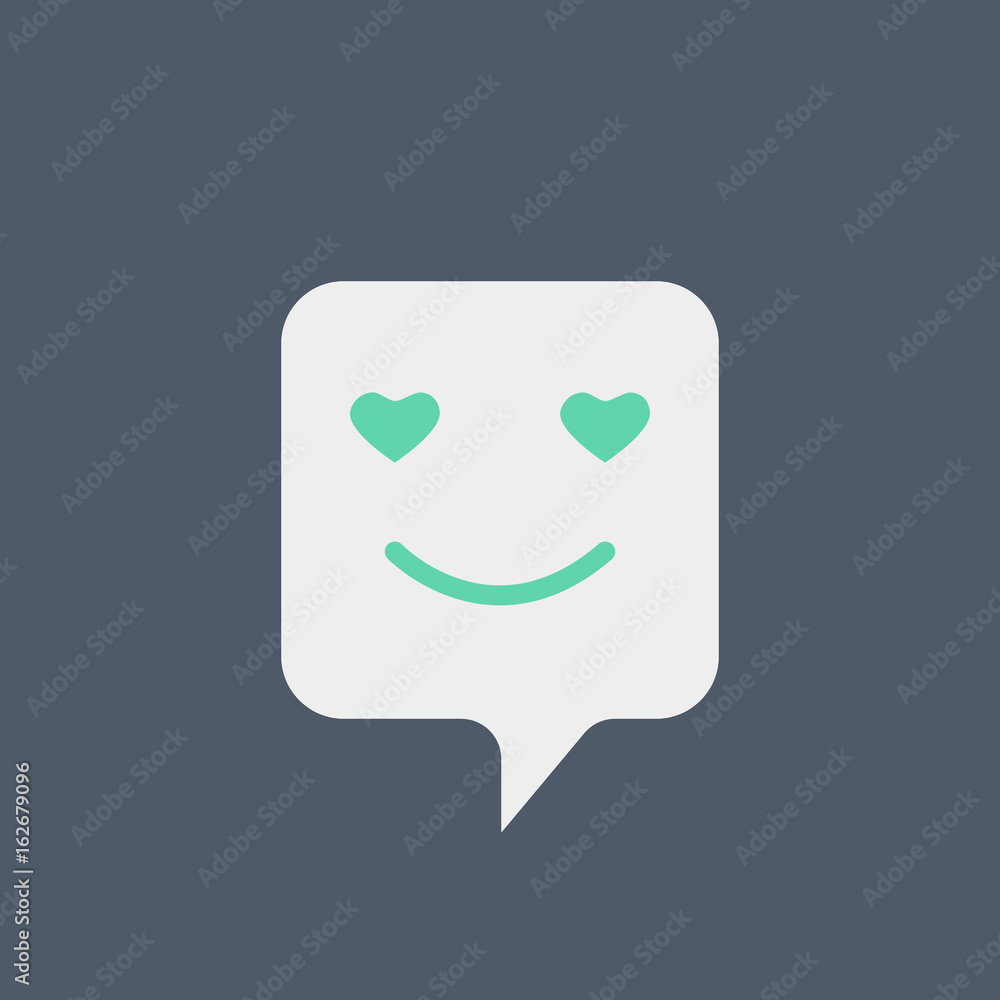 Poster smiling face icons. flat design style concept icons for graphic and web design.