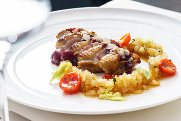 roasted duck with vegetables