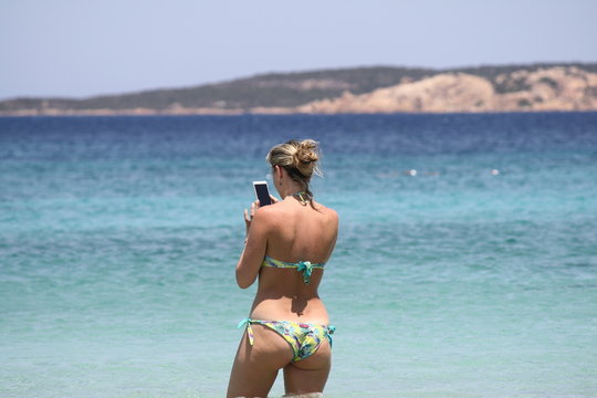 Selfie al mare, selfie on the beach