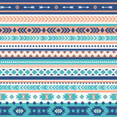 Tribal vector seamless pattern. Aztec abstract geometric art print. Vector background. Wallpaper, cloth design, fabric, paper, cover, textile template