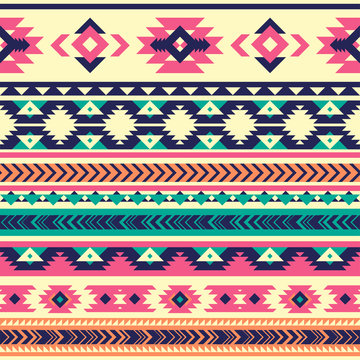 Tribal vector seamless pattern. Aztec abstract geometric art print. Vector background. Wallpaper, cloth design, fabric, paper, cover, textile template