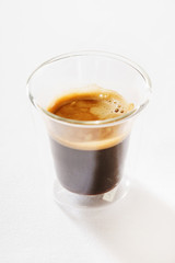 espresso on the white