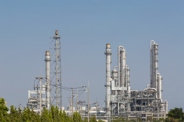 Chemical plant with sky
