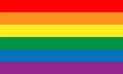 Fotobehang Lesbian, gay, bisexual, and transgender flag. Rainbow pride flag of LGBT organization. Vector illustration © pyty