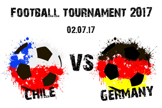 Banner football match Germany vs Chile