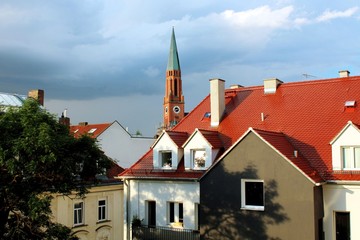 Dächer mit Kirchturm, München