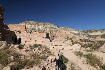 Fototapeta na wymiar Ruins in Cavusin Village, Cappadocia
