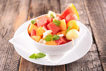 melon and watermelon salad