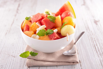 melon and watermelon salad